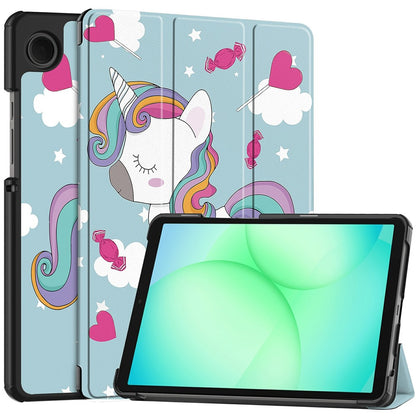 Калъф за Samsung Galaxy Tab A11 / Tab A9, Techsuit, FoldPro Unicorn New Model, Многоцветен