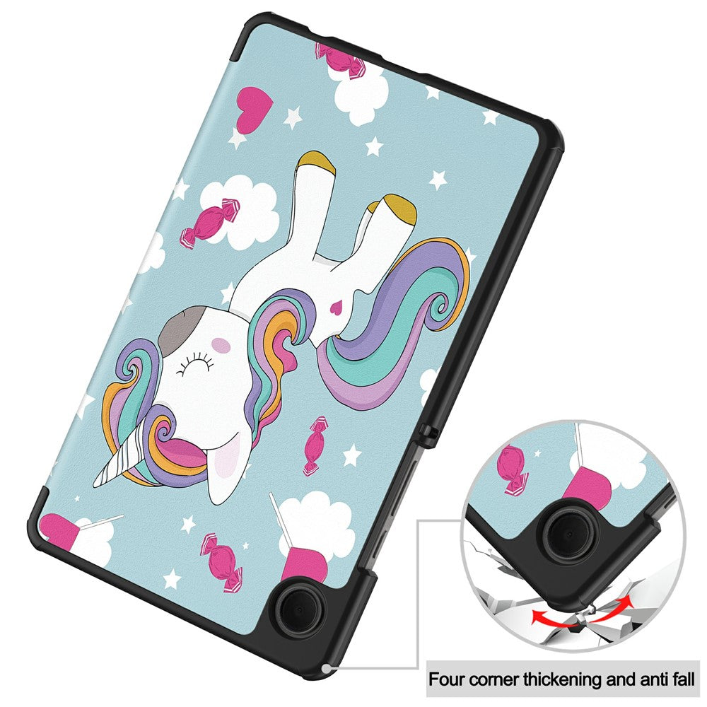Калъф за Samsung Galaxy Tab A11 / Tab A9, Techsuit, FoldPro Unicorn New Model, Многоцветен
