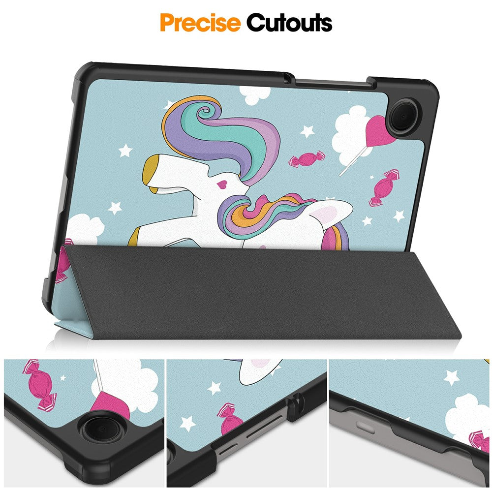 Калъф за Samsung Galaxy Tab A11 / Tab A9, Techsuit, FoldPro Unicorn New Model, Многоцветен