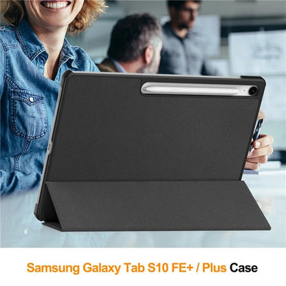 Калъф за Samsung Galaxy Tab S10 FE+, Techsuit, FoldPro, Черен