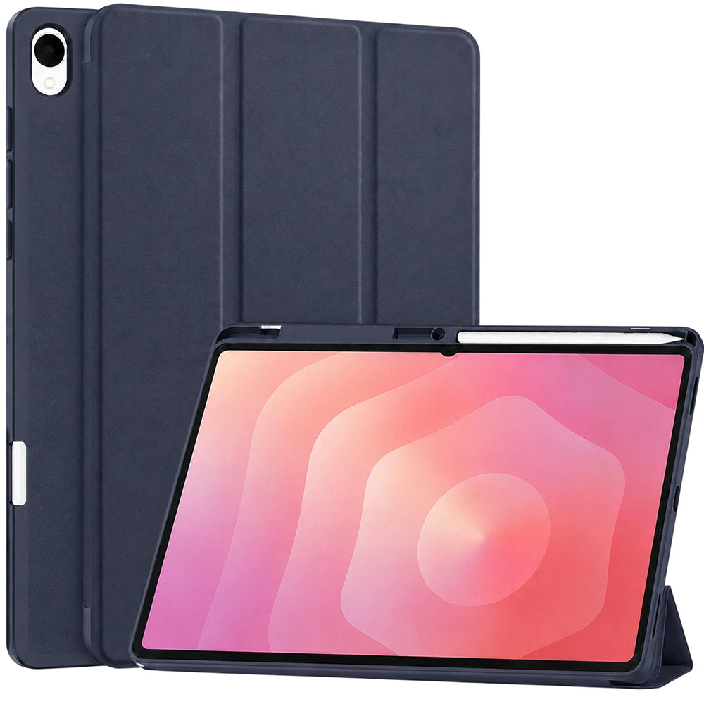 Калъф за Samsung Galaxy Tab S12 Plus, Techsuit, Flex Trifold, Тъмносин
