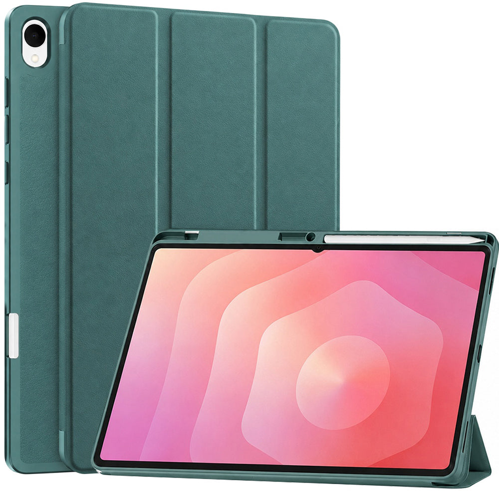 Калъф за Samsung Galaxy Tab S12 Plus, Techsuit, Flex Trifold, Зелен