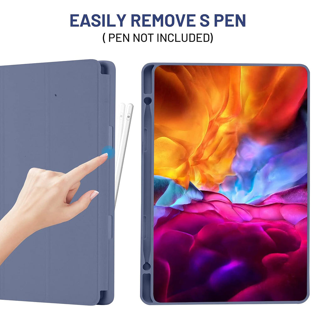 Калъф за Samsung Galaxy Tab S6 Lite (2024) / Tab S6 Lite (2022) / Tab S6 Lite (2020), Techsuit, Flex Trifold, Лилав