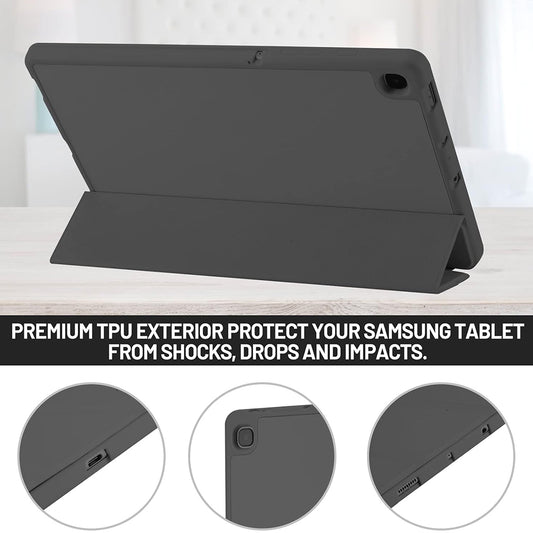 Калъф за Samsung Galaxy Tab S6 Lite (2024) / Tab S6 Lite (2022) / Tab S6 Lite (2020), Techsuit, Flex Trifold, Черен