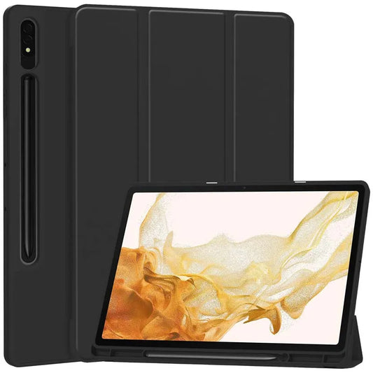 Калъф за Samsung Galaxy Tab S8+ / Tab S7+, Techsuit, Flex Trifold, Черен