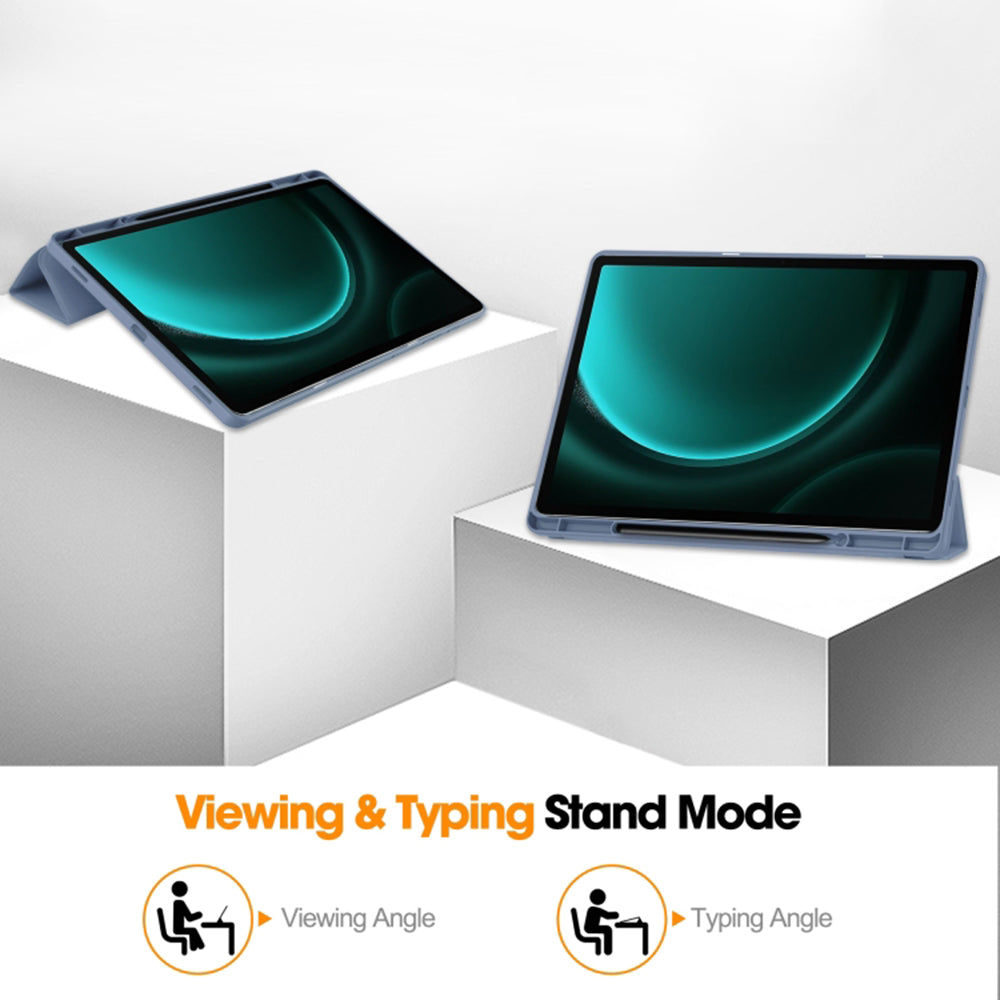 Калъф за Samsung Galaxy Tab S9 FE+, Techsuit, Flex Trifold, лилав