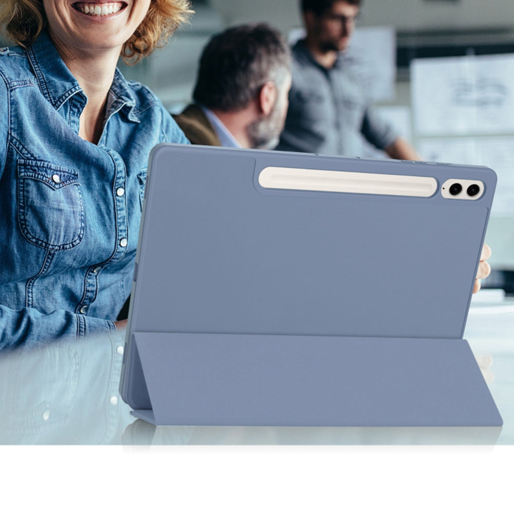 Калъф за Samsung Galaxy Tab S9 FE+, Techsuit, Flex Trifold, лилав