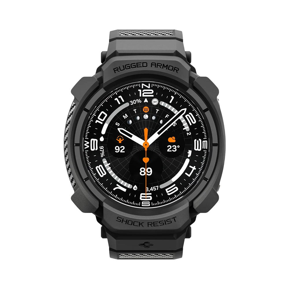 Калъф за Samsung Galaxy Watch Ultra2, Spigen, Rugged Armor Pro, Матиран Черен ACS11612
