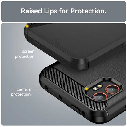 Калъф за Samsung Galaxy XCover7 Pro, Techsuit, Карбон, Черен