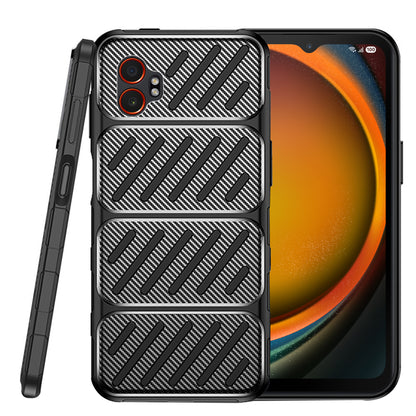 Калъф за Samsung Galaxy XCover7 Pro, Techsuit, CarbonFiber, Черен