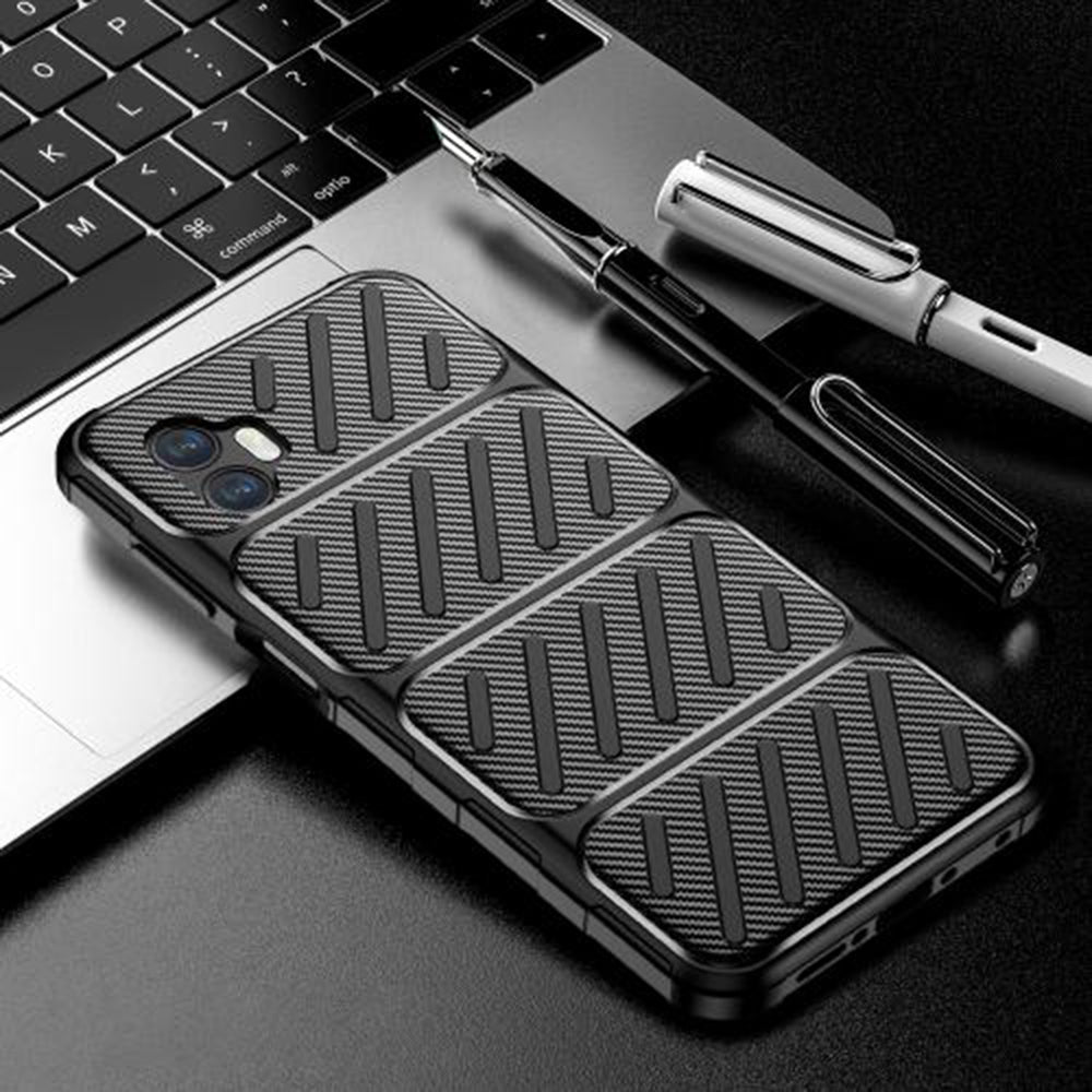 Калъф за Samsung Galaxy XCover7 Pro, Techsuit, CarbonFiber, Черен