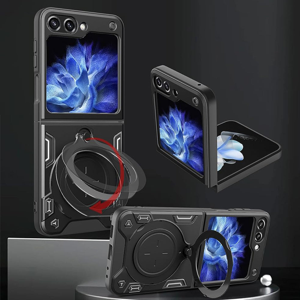 Калъф за Samsung Galaxy Z Flip7 FE F761 / Z Flip6 F741, Techsuit, CamGuard Pro, Черен