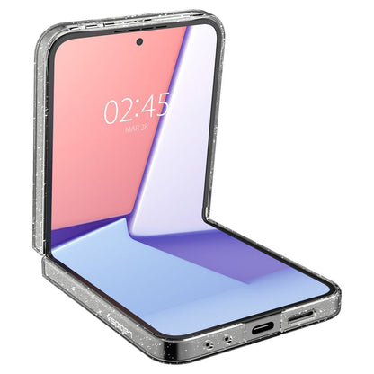 Калъф за Samsung Galaxy Z Flip7 FE F761 / Z Flip6 F741, Spigen, Air Skin Gliiter, Прозрачен