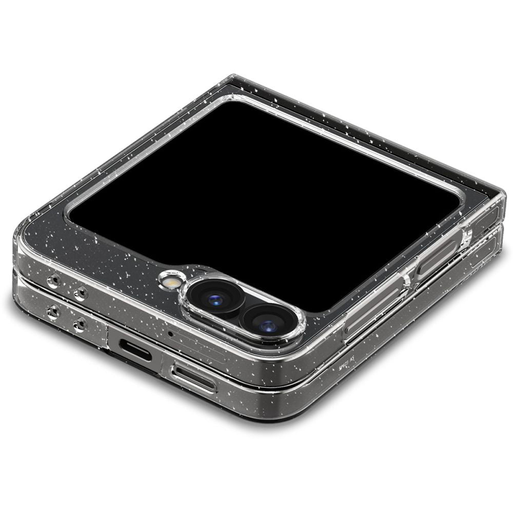 Калъф за Samsung Galaxy Z Flip7 FE F761 / Z Flip6 F741, Spigen, Air Skin Gliiter, Прозрачен