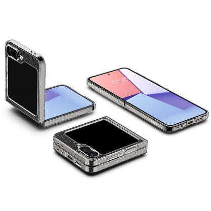 Калъф за Samsung Galaxy Z Flip7 FE F761 / Z Flip6 F741, Spigen, Air Skin Gliiter, Прозрачен