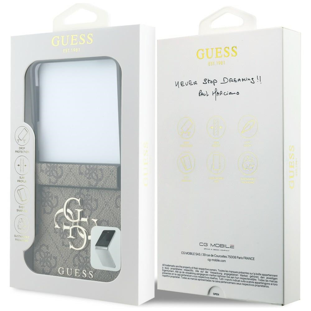 Калъф за Samsung Galaxy Z Flip8 F776, Guess, 4G Big Logo, Кафяв