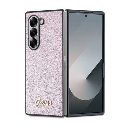 Калъф за Samsung Galaxy Z Fold6 F956, Guess, Glitter Script, Розов