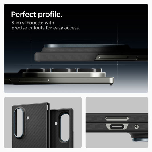 Калъф за Samsung Galaxy Z Fold7 F966, Spigen, Air Skin, Черен ACS09555