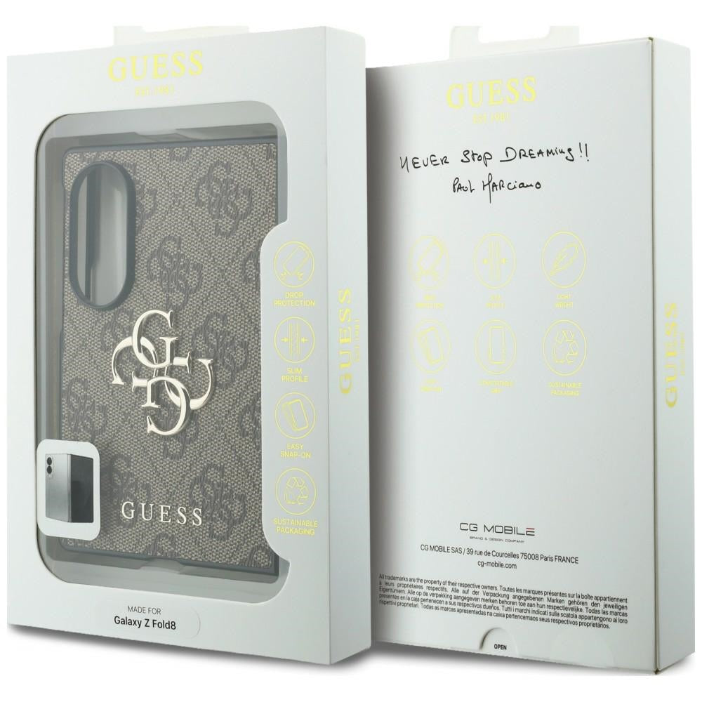 Калъф за Samsung Galaxy Z Fold8 F971, Guess, 4G Big Logo, Кафяв