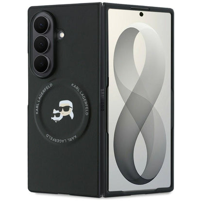 Калъф за Samsung Galaxy Z Fold8 Ultra F976, Karl Lagerfeld, Karl & Choupette Head Pin, Черен
