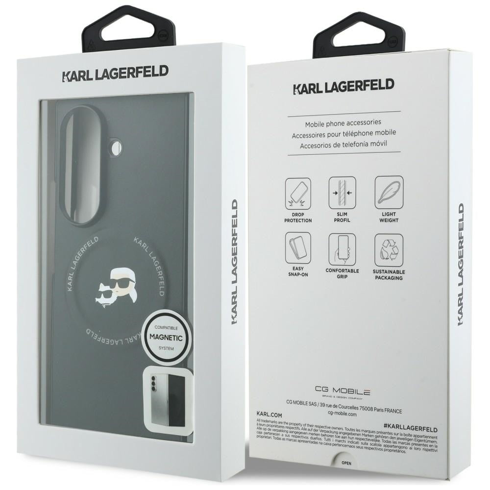 Калъф за Samsung Galaxy Z Fold8 Ultra F976, Karl Lagerfeld, Karl & Choupette Head Pin, Черен