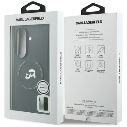 Калъф за Samsung Galaxy Z Fold8 Ultra F976, Karl Lagerfeld, Karl & Choupette Head Pin, Черен