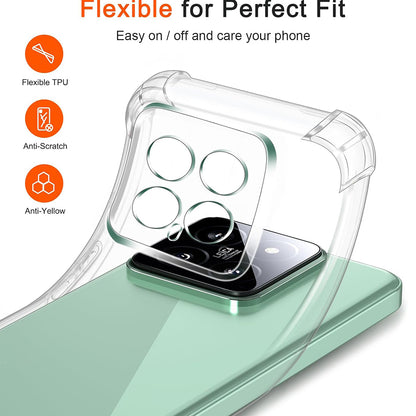Case for Xiaomi 14 Pro, Techsuit, Shockproof Clear, Transparent