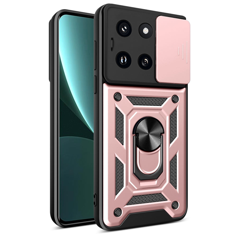 Калъф за Xiaomi 14, Techsuit, CamShield, Розов