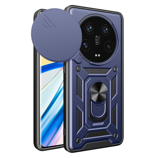 Калъф за Xiaomi 14 Ultra, Techsuit, CamShield, Син