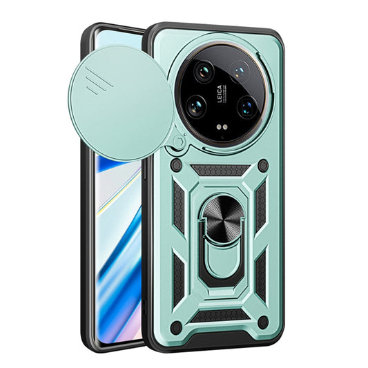 Калъф за Xiaomi 14 Ultra, Techsuit, CamShield, Зелен