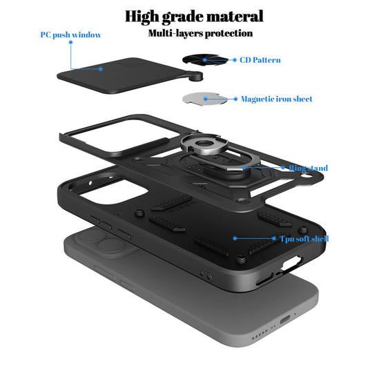 Калъф за Xiaomi 17T, OEM, CamShield, Черен