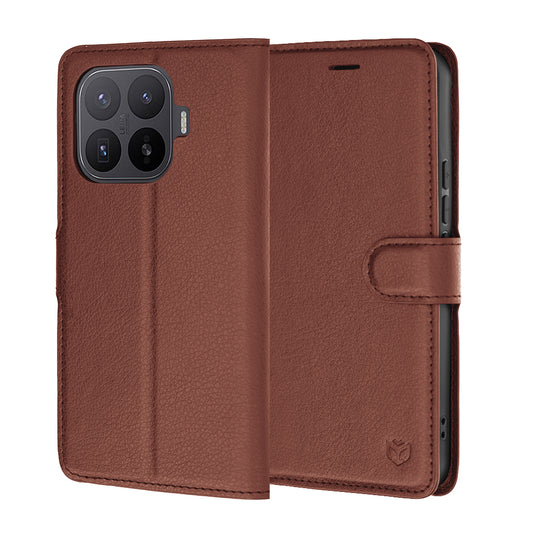 Калъф за Xiaomi 17T Pro, Techsuit, Leather Folio, Кафяв