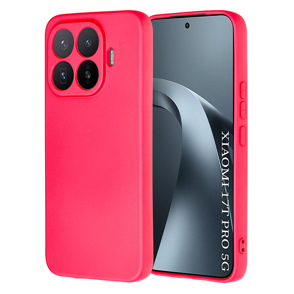 Калъф за Xiaomi 17T Pro, Techsuit, SoftFlex, Тъмно розов