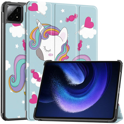 Калъф за Xiaomi Pad 6S Pro 12.4, Techsuit, FoldPro Unicorn, Многоцветен