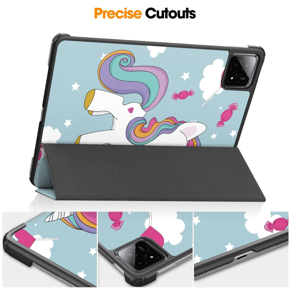 Калъф за Xiaomi Pad 6S Pro 12.4, Techsuit, FoldPro Unicorn, Многоцветен