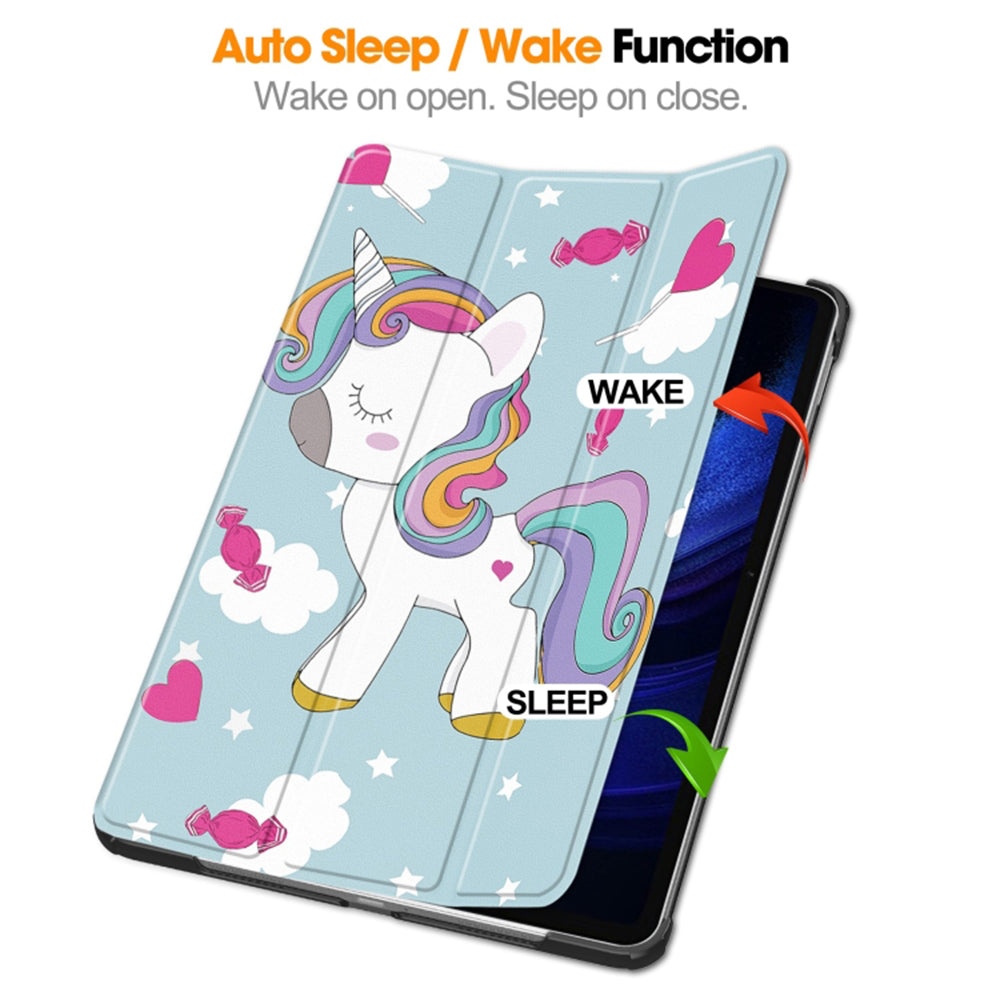 Калъф за Xiaomi Pad 6S Pro 12.4, Techsuit, FoldPro Unicorn, Многоцветен