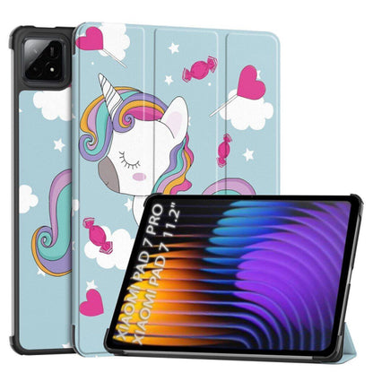 Калъф за Xiaomi Pad 7 / 7 Pro, Techsuit, FoldPro Unicorn, Многоцветен