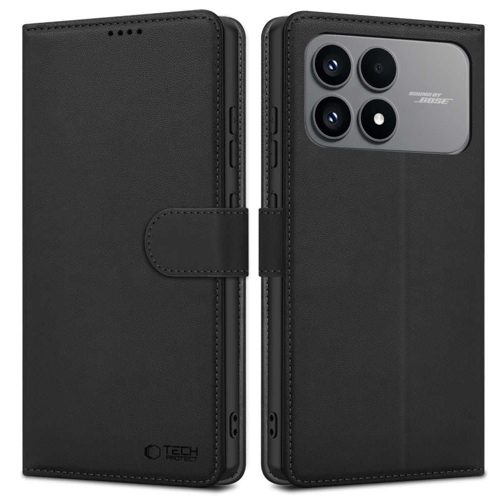 Калъф за Xiaomi Poco F8 Pro, Tech-Protect, Wallet, Черен