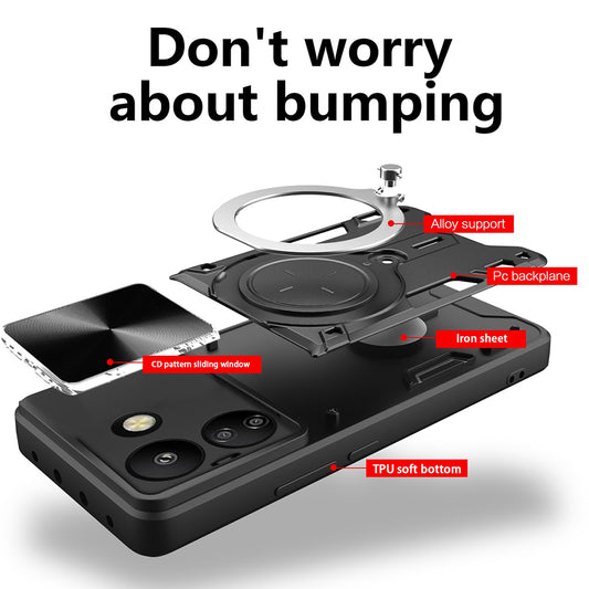 Калъф за Xiaomi Poco C65 / Redmi 13C, Techsuit, CamGuard Pro, Черен