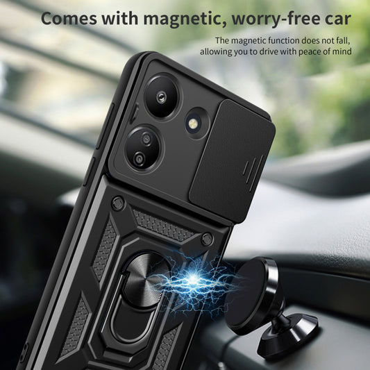 Калъф за Xiaomi Poco C65 / Redmi 13C, Techsuit, CamShield, Черен