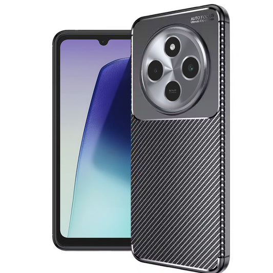 Калъф за Xiaomi Poco C75 / Redmi 14C, Techsuit, CarbonFiber, Черен