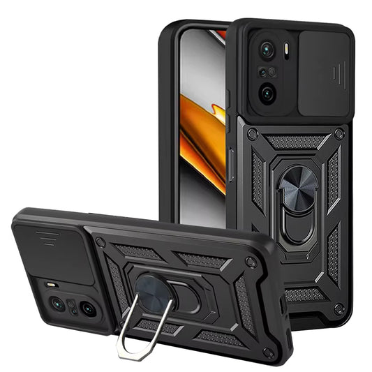 Калъф за Xiaomi Poco F3 / Mi 11i, Techsuit, CamShield, Черен