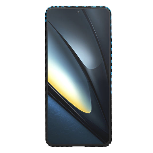 Калъф за Xiaomi Poco F6 Pro, Techsuit, Carbonite FiberShell, Черно Синьо