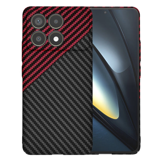 Калъф за Xiaomi Poco F6 Pro, Techsuit, Carbonite FiberShell, Черно Червен