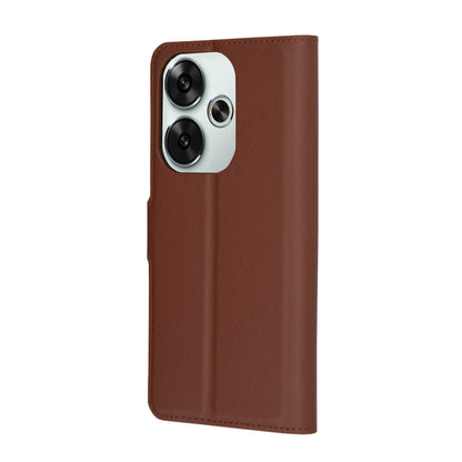 Case for Xiaomi Poco F6, Techsuit, Leather Folio, Brown