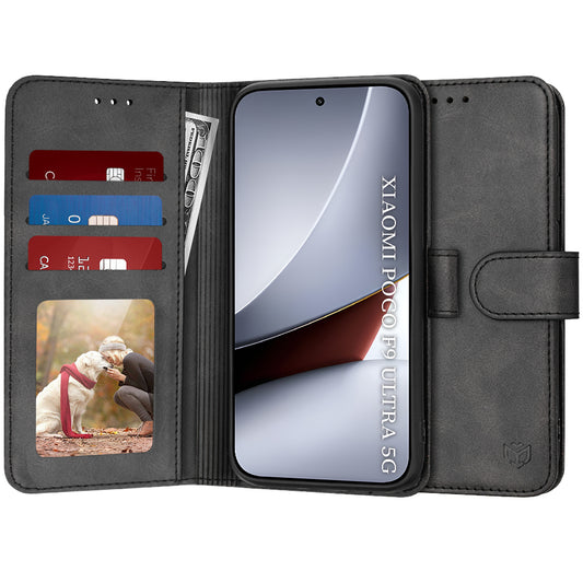 Калъф за Xiaomi Poco F9 Ultra, Techsuit, Diary Book, черен