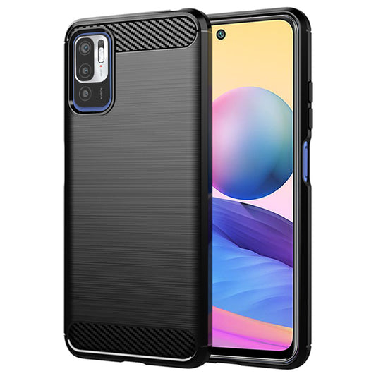 Калъф за Xiaomi Poco M3 Pro 5G / Redmi Note 10 5G, Techsuit, Карбон, Черен