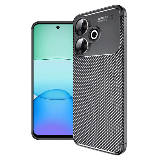 Калъф за Xiaomi Poco M6 4G / Redmi 13, Techsuit, CarbonFiber, Черен