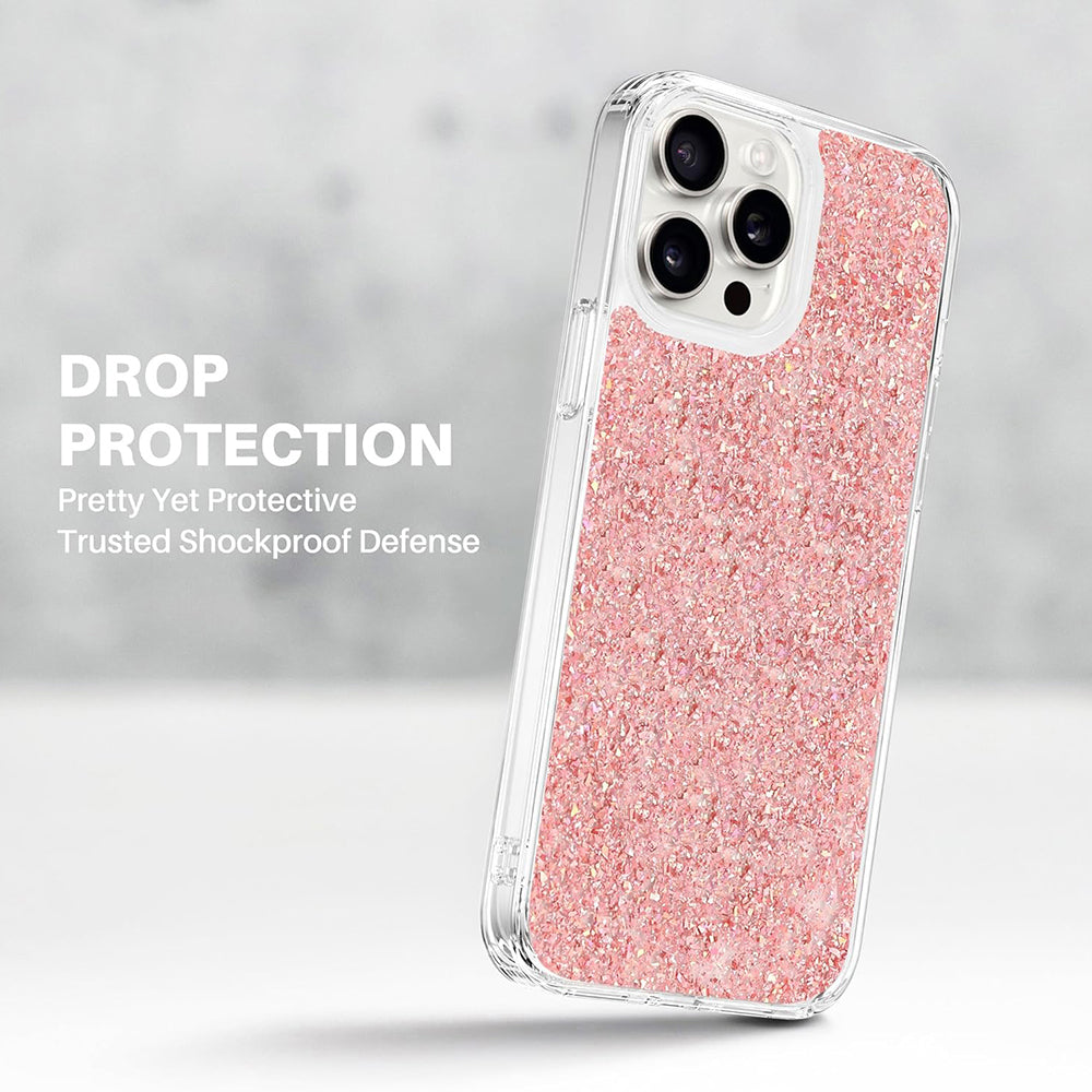 Калъф за Xiaomi Poco M6 / C65 / Redmi 13C 5G / 13C, Techsuit, Sparkly Glitter, Розов