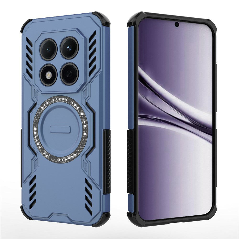 Калъф MagSafe за Xiaomi Poco M8 Pro / Redmi Note 15 Pro+ 5G, Techsuit, ArmorMag, Син